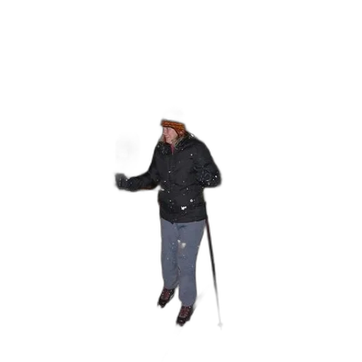 staff, jacket, umbrella, hat transparent PNG cut-out