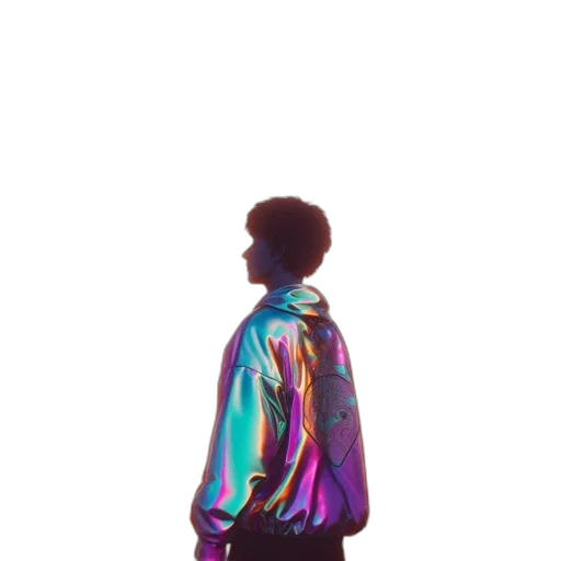 jacket, robot, creature, staff transparent PNG cut-out