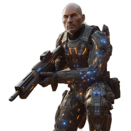 robot, weapon, staff, concept art transparent PNG cut-out