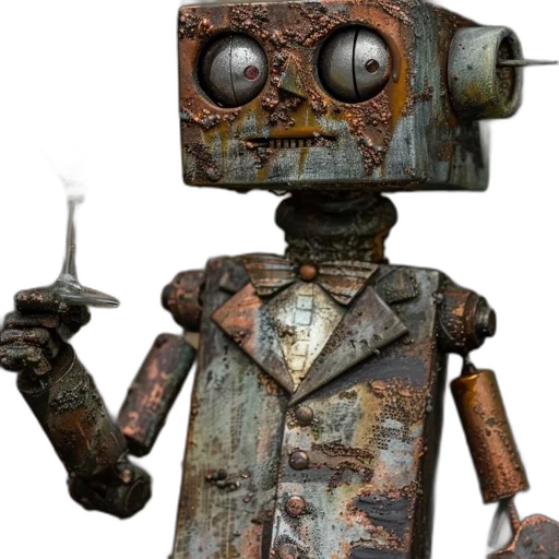 robot, staff, weapon, face transparent PNG cut-out