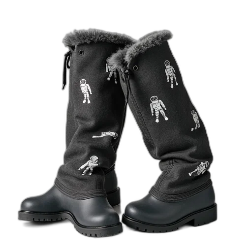 shoes, 3d render, cyberpunk, pair transparent PNG cut-out