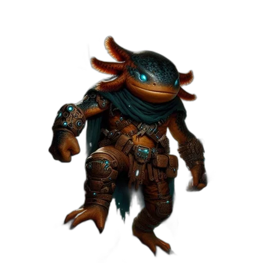 creature, robot, dragon, staff transparent PNG cut-out