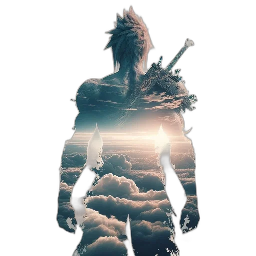 dragon, jacket, sword, creature transparent PNG cut-out