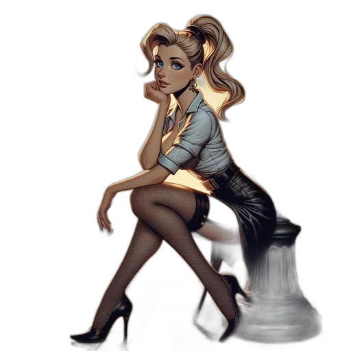 dress, staff, concept art, cartoon transparent PNG cut-out