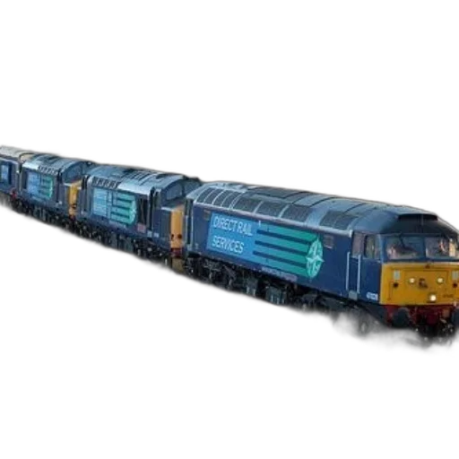 3d render, blue, yellow, train transparent PNG cut-out
