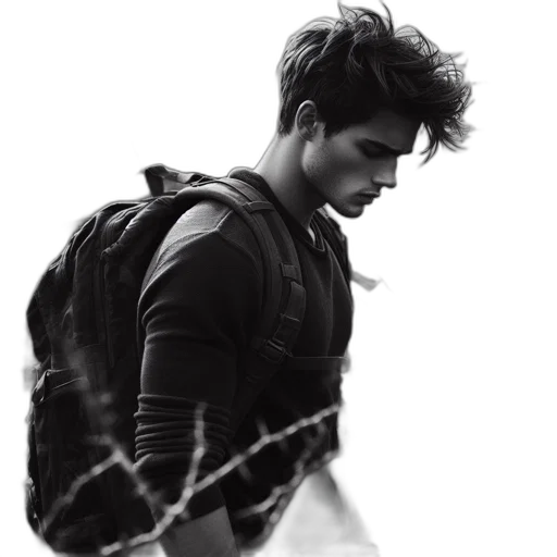 jacket, photorealistic, concept art, pencil sketch transparent PNG cut-out