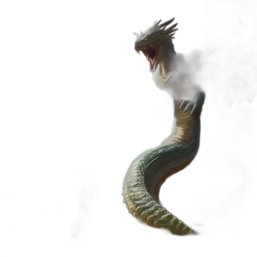 dragon, creature, animal, staff transparent PNG cut-out