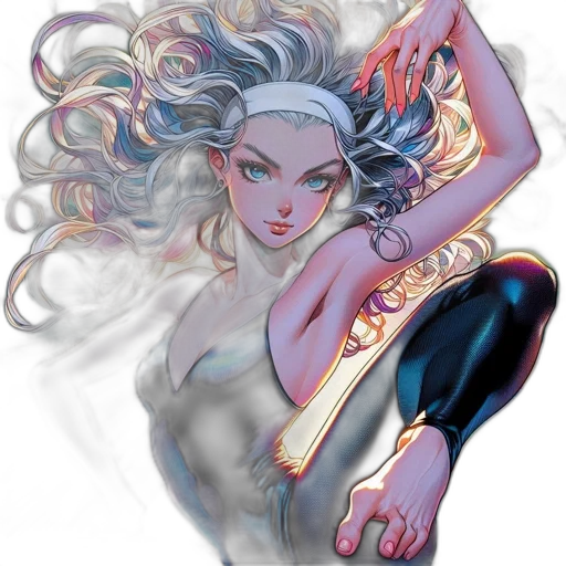 comic book art, concept art, fantasy art, watercolor transparent PNG cut-out
