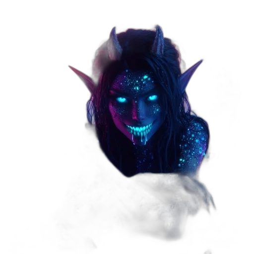 mask, dragon, staff, creature transparent PNG cut-out