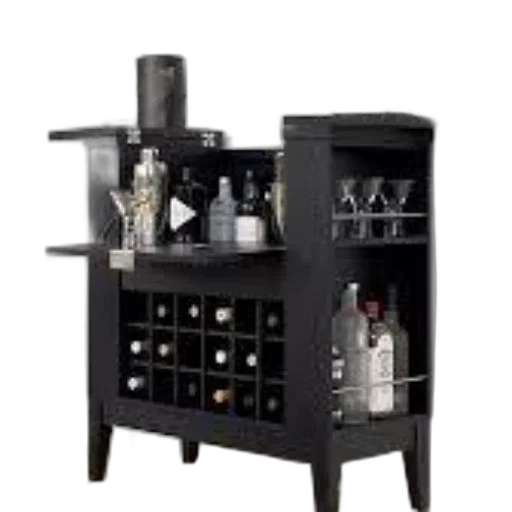 furniture, 3d render, stylish, black transparent PNG cut-out