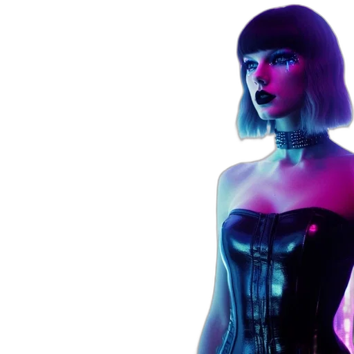 dress, cyberpunk, concept art, 3d render transparent PNG cut-out