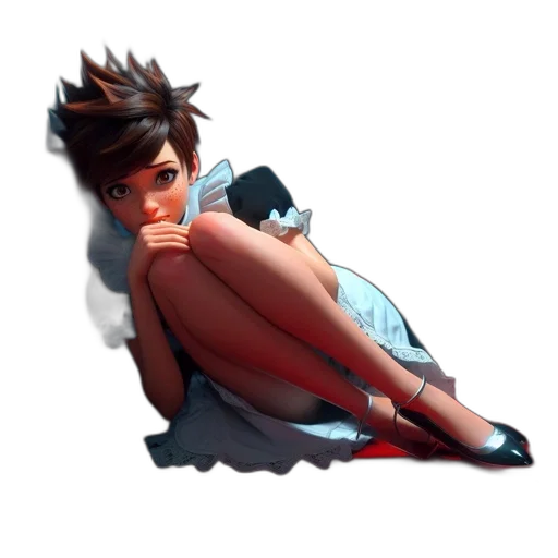 dress, shoes, weapon, staff transparent PNG cut-out