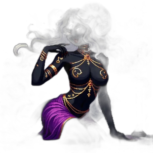 mask, dress, staff, fantasy art transparent PNG cut-out
