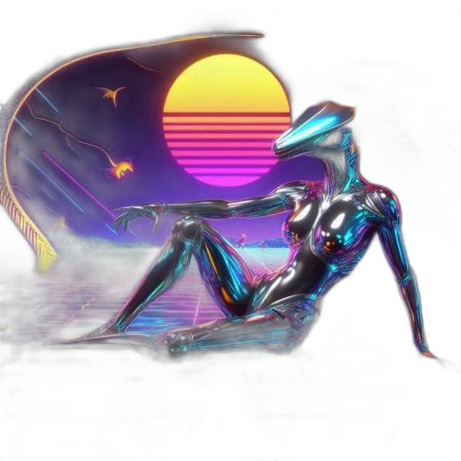 robot, creature, mask, dragon transparent PNG cut-out