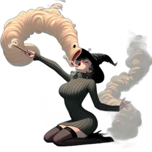 staff, hair, creature, mask transparent PNG cut-out
