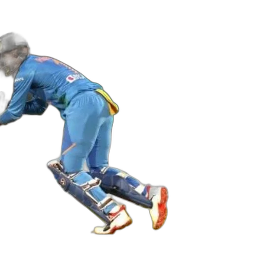 cricket, player, blue, uniform transparent PNG cut-out