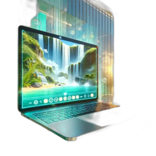 3d render, vaporwave, concept art, photorealistic transparent PNG cut-out