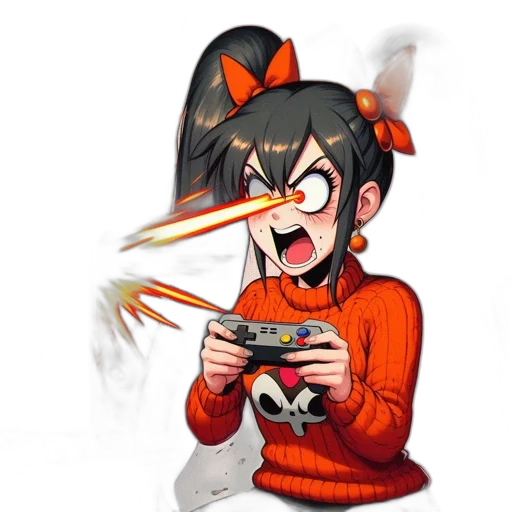weapon, staff, mask, anime transparent PNG cut-out