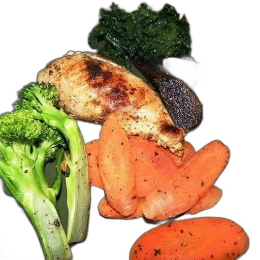 food, photorealistic, plate, broccoli transparent PNG cut-out