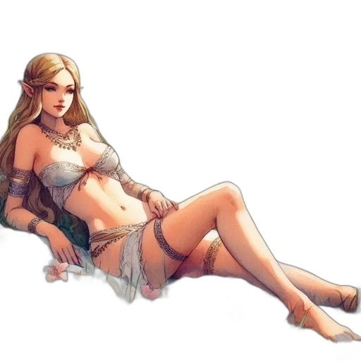 dress, concept art, fantasy art, watercolor transparent PNG cut-out