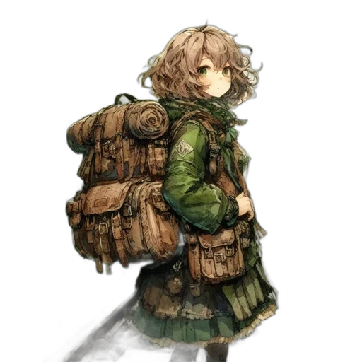 jacket, weapon, staff, dress transparent PNG cut-out