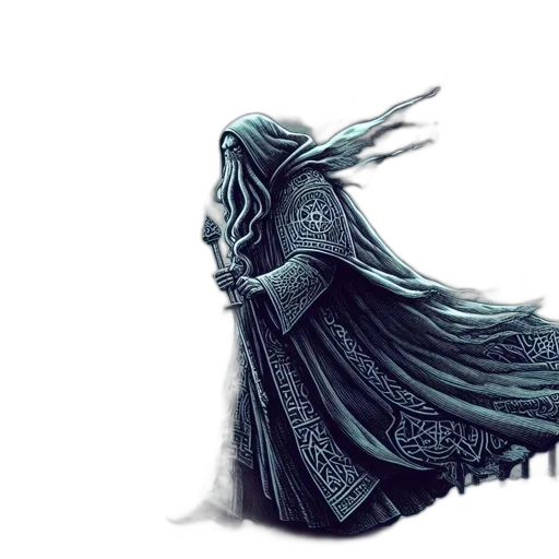 mask, dragon, dress, sword transparent PNG cut-out
