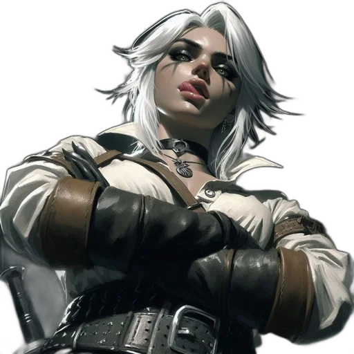 jacket, weapon, staff, face transparent PNG cut-out