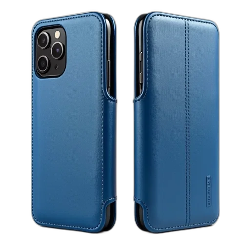blue, leather, case, magnetic transparent PNG cut-out