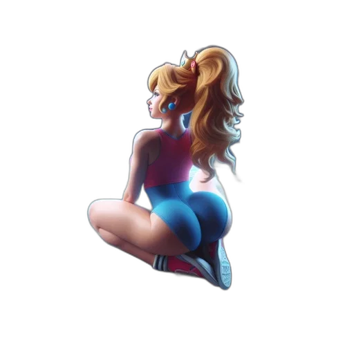 dress, hair, shoes, pixel art transparent PNG cut-out