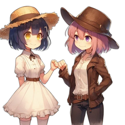 hat, weapon, staff, flower transparent PNG cut-out