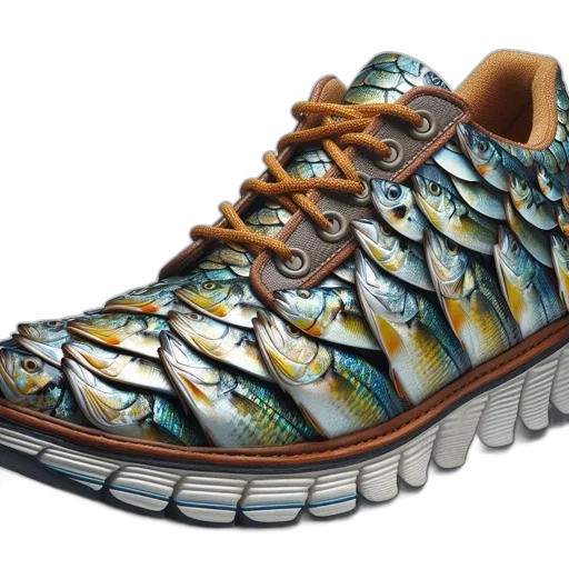 shoes, photorealistic, shoe, fish transparent PNG cut-out