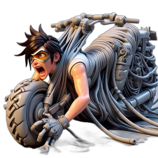 weapon, dragon, creature, hair transparent PNG cut-out