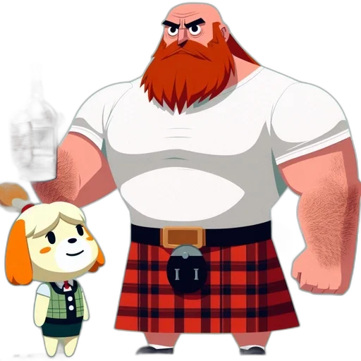 animal, dress, staff, weapon transparent PNG cut-out