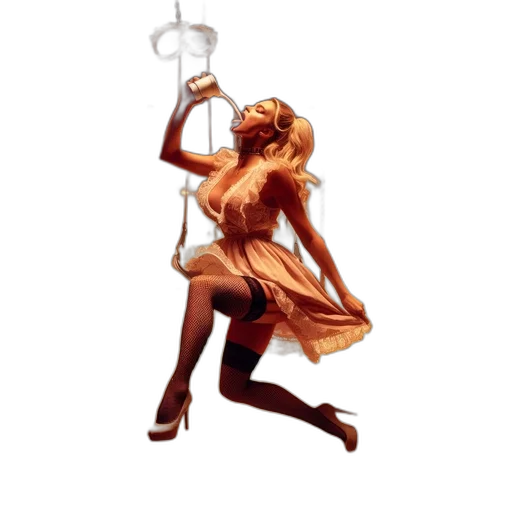 dress, bottle, staff, concept art transparent PNG cut-out