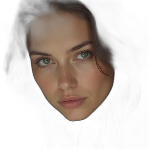 face, jacket, mask, hair transparent PNG cut-out