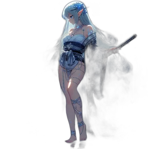 dress, robot, staff, sword transparent PNG cut-out