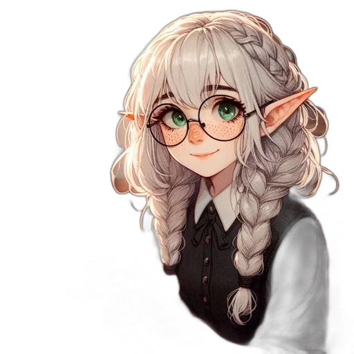 staff, dragon, hair, face transparent PNG cut-out