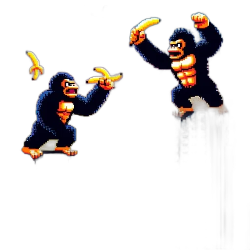animal, pixel art, concept art, 3d render transparent PNG cut-out