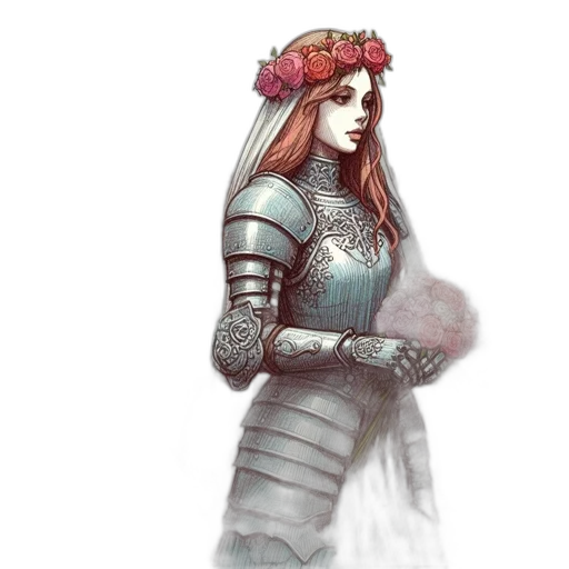 dress, crown, sword, staff transparent PNG cut-out