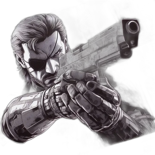 weapon, face, comic book art, concept art transparent PNG cut-out
