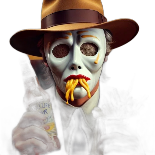 mask, face, hat, staff transparent PNG cut-out