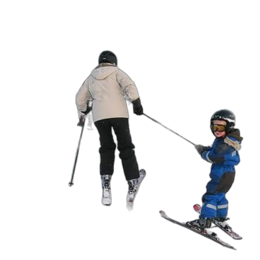 3d render, concept art, snow, family transparent PNG cut-out