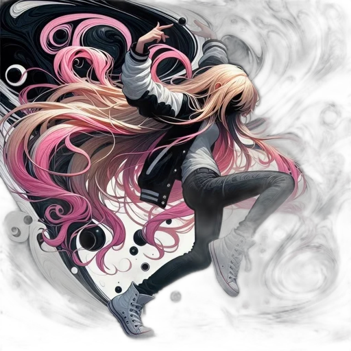 hair, mask, dress, creature transparent PNG cut-out