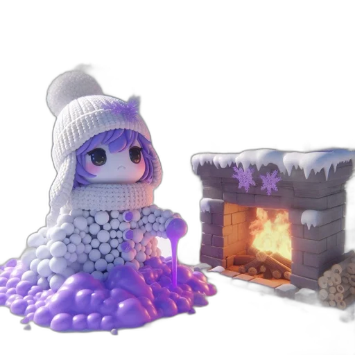 creature, hat, 3d render, concept art transparent PNG cut-out