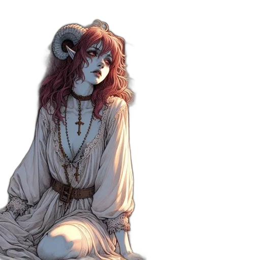 concept art, fantasy art, comic book art, watercolor transparent PNG cut-out