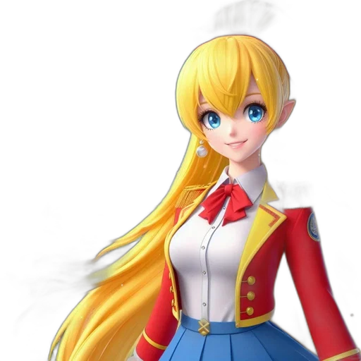 staff, dress, 3d render, anime transparent PNG cut-out