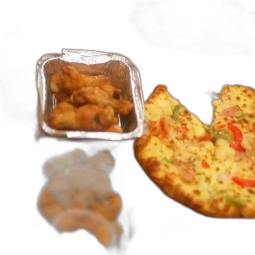 food, 3d render, photorealistic, outer space transparent PNG cut-out