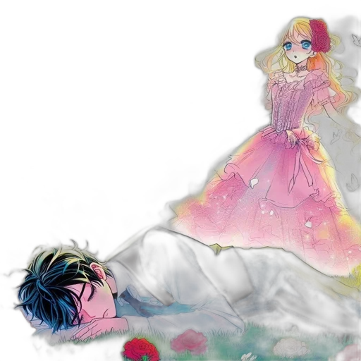 dress, watercolor, concept art, anime transparent PNG cut-out
