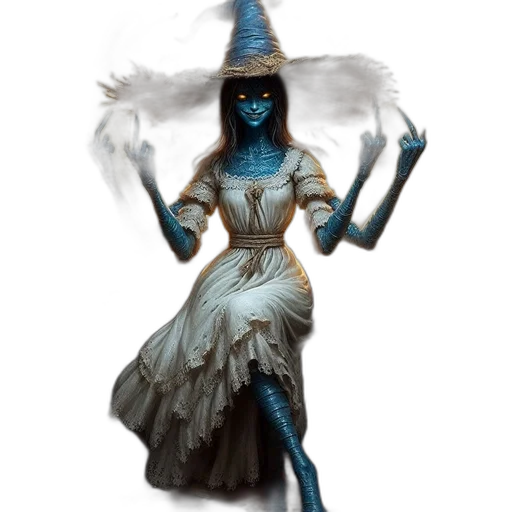 mask, staff, dress, creature transparent PNG cut-out