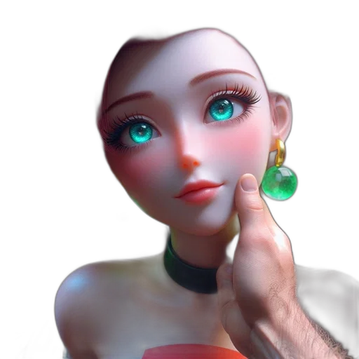 jewelry, robot, face, dress transparent PNG cut-out